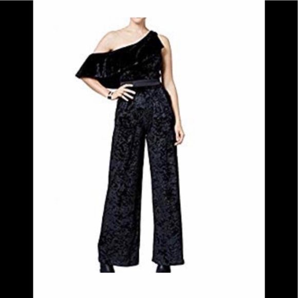 XOXO Other - XOXO Velvet Ruffled Jumpsuit